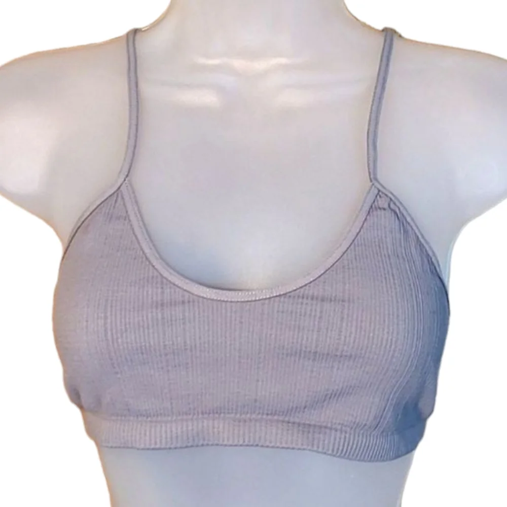 Free People Crop Cami Yoga Bralette Cut Out Athletic Tank Top Spaghetti Straps